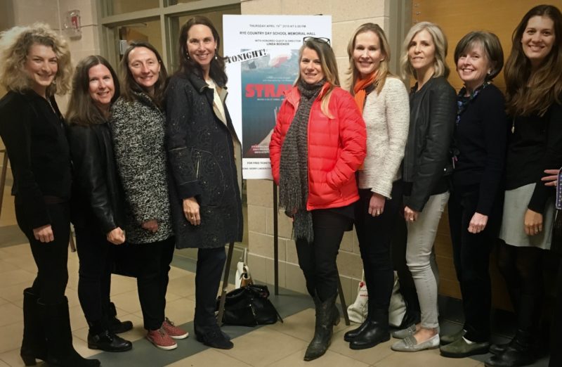 At the STRAWS film screening with Rye Sustainability/RCDS committee members and honored guest, STRAWS director Linda Booker.