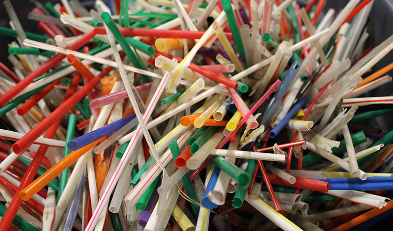 Plastic straws are not curbside recyclable.