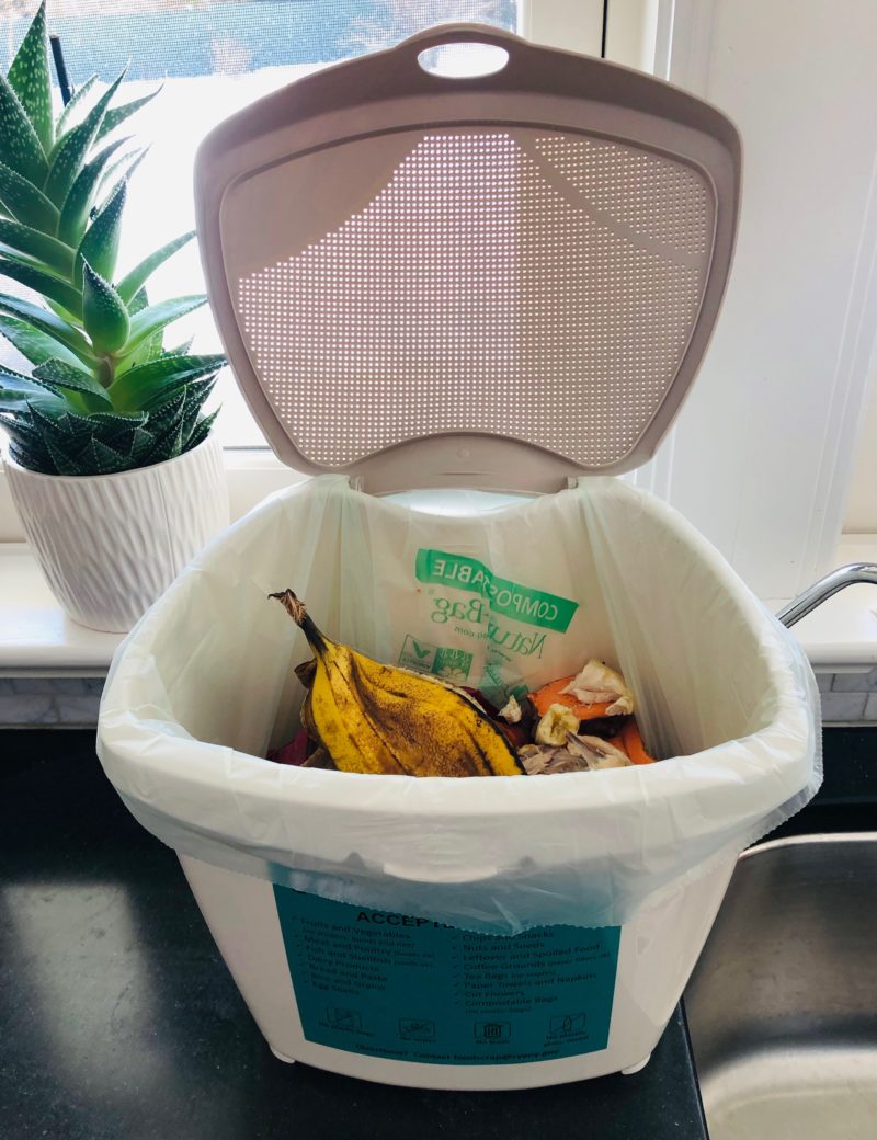 I love my Sure-Close kitchen food scrap recycling pail. It keeps the odors out!