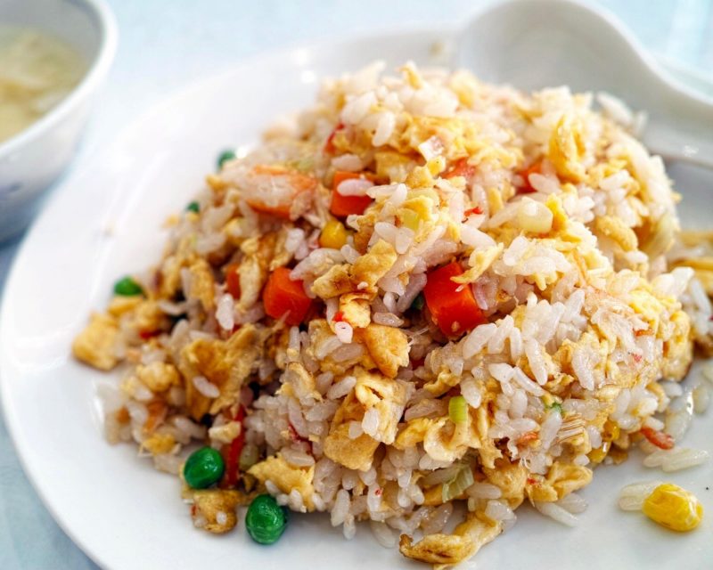 Fried rice is an excellent way to use up leftovers.