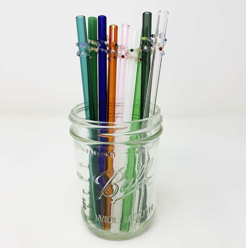Decorative glass straws from Strawsome.