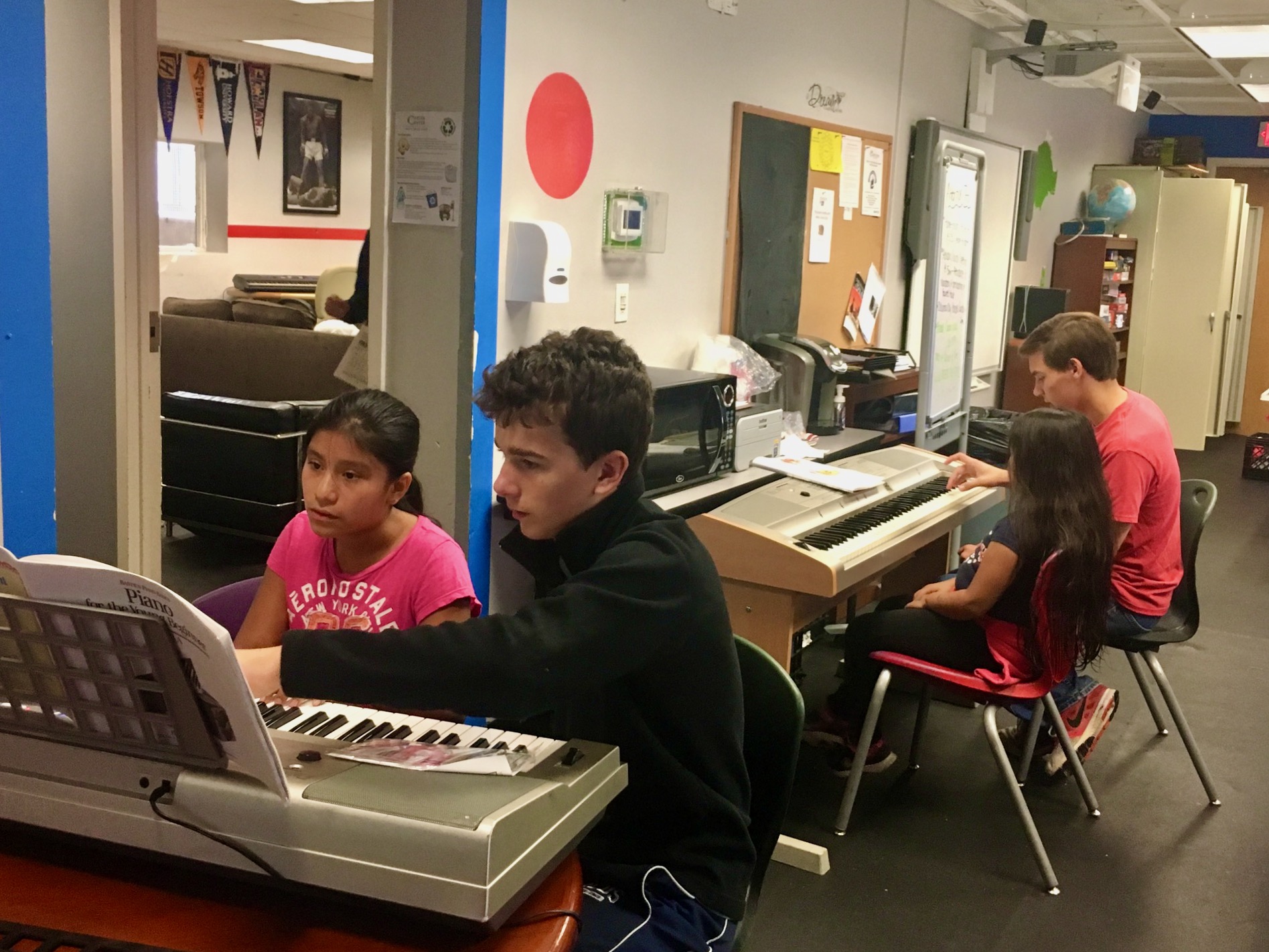 These unwanted keyboards were donated to a local community center's music program.