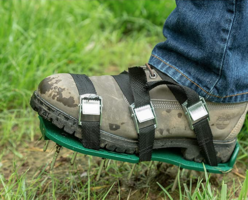 For small aeration jobs, these Punchau lawn aerator sandals are a perfect fit.